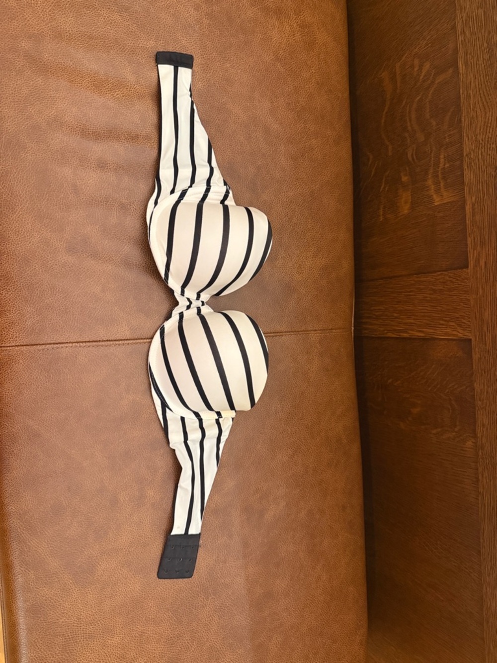 Victoria's Secret Black and White Striped T-Shirt Bra
